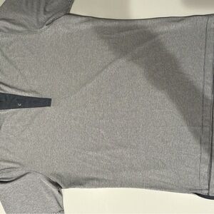 johnnie-O Charcoal and White Striped Polo